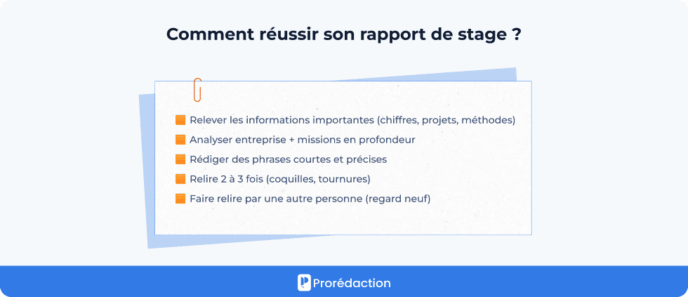 Comment réussir son rapport de stage ?