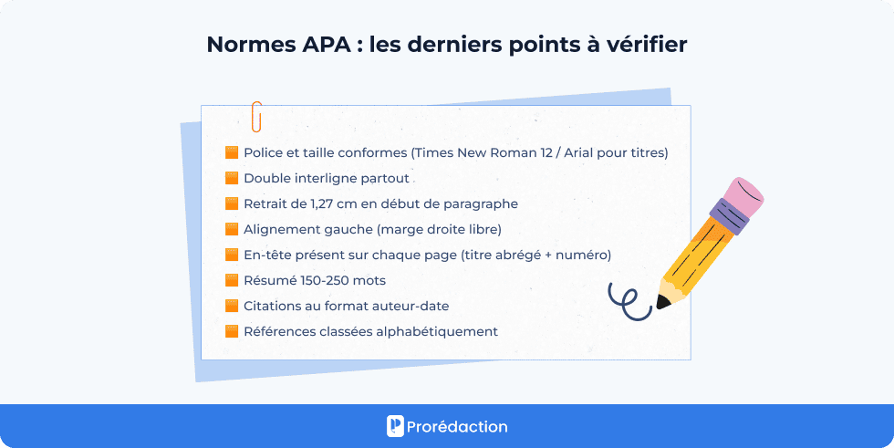 Normes APA : les derniers points à vérifier