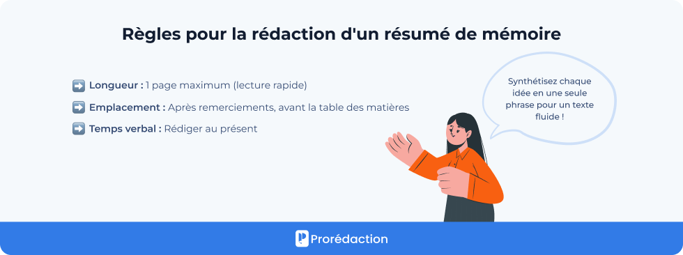 Règles pour la rédaction d'un résumé de mémoire
