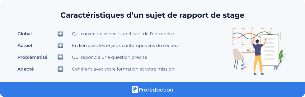 Caractéristiques d’un sujet de rapport de stage
