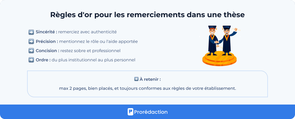 Règles d'or pour les remerciements dans une thèse