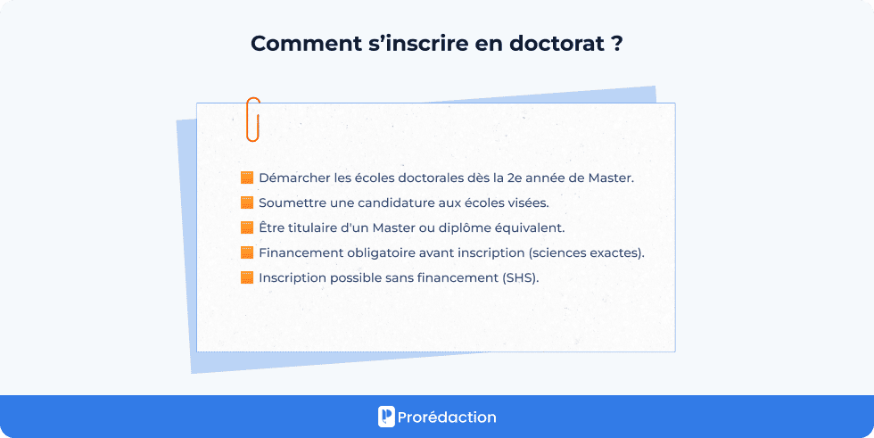 Comment s’inscrire en doctorat ?