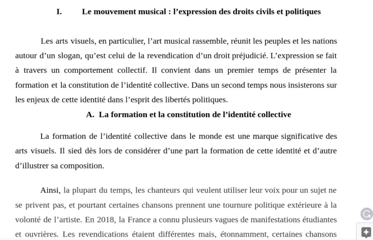 Exemple d’un Essai: Des mouvements socioculturels nés des arts visuels dans la vie politique