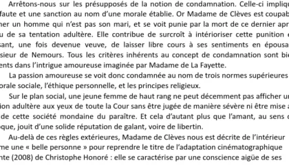 Exemple d'une Dissertation : Madame de La Fayette condamne-t-elle la passion amoureuse dans La Princesse de Clèves ?