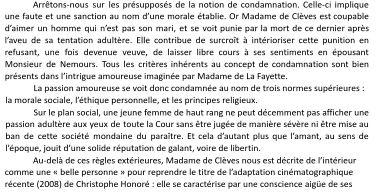 Exemple d'une Dissertation : Madame de La Fayette condamne-t-elle la passion amoureuse dans La Princesse de Clèves ?