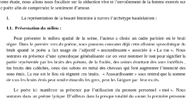 Exemple d'une Dissertation : "A une passante" de Baudelaire Le thème: La femme comme objet poétique
