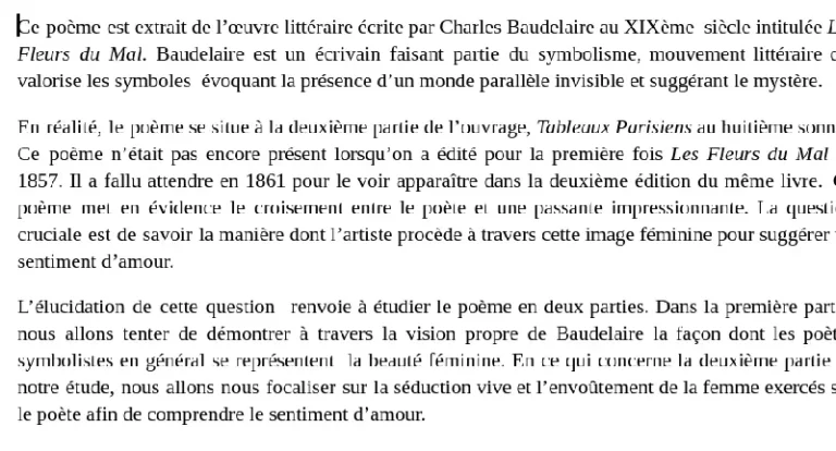 Exemple d'une Dissertation : "A une passante" de Baudelaire Le thème: La femme comme objet poétique