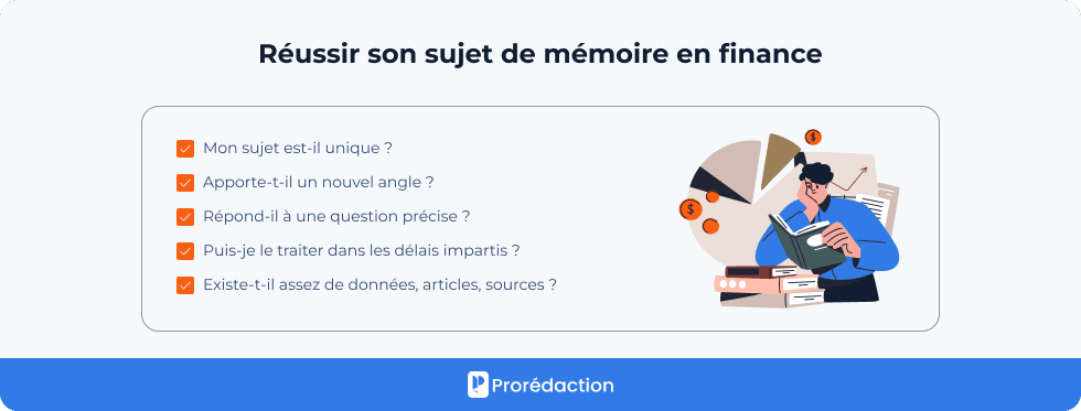Réussir son sujet de mémoire en finance