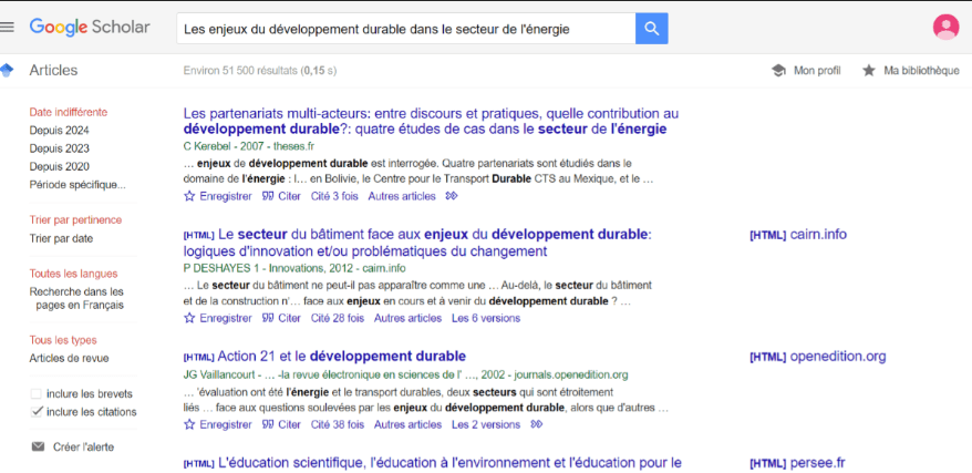 google scholar recherche mémoire pdf
