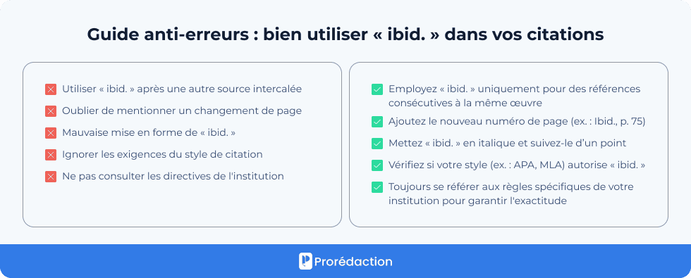 Guide anti-erreurs : bien utiliser « ibid. » dans vos citations