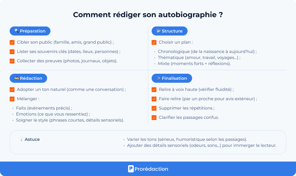Comment rédiger son autobiographie ?