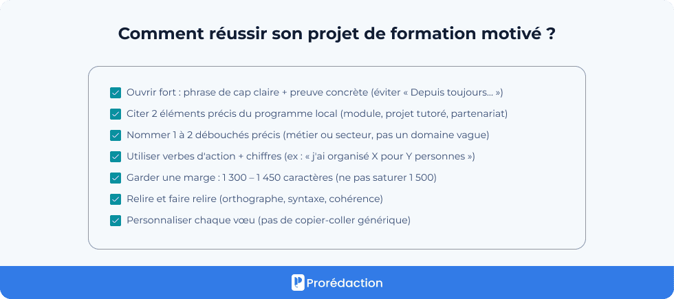Comment réussir son projet de formation motivé ?
