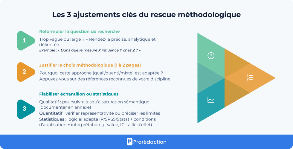 Les 3 ajustements clés du rescue méthodologique