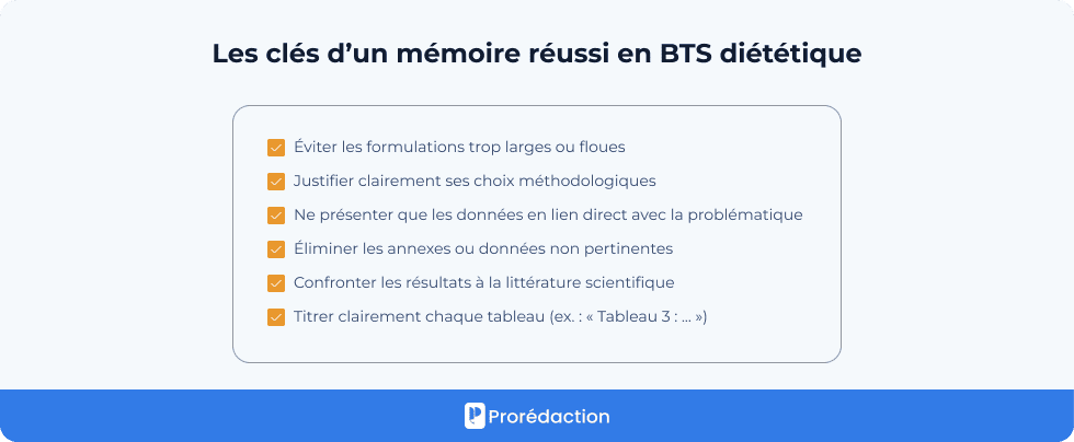 Les clés d’un mémoire réussi en BTS diététique
