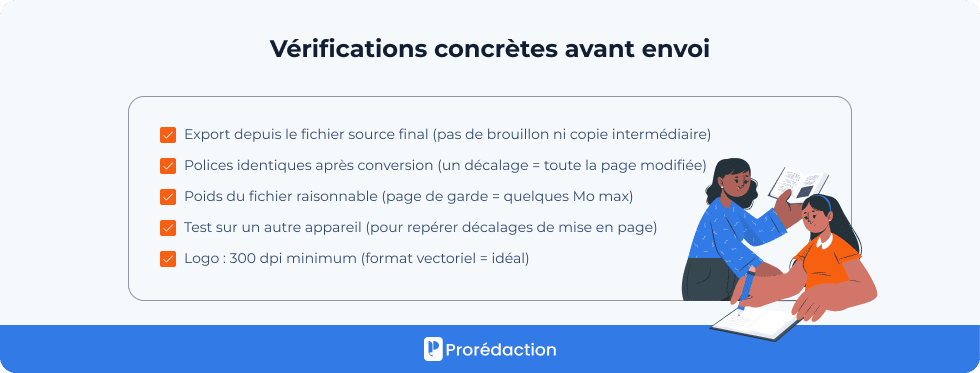 Vérifications concrètes avant envoi