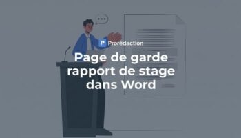 Page de garde rapport de stage dans Word : modèle complet et conseils pratiques